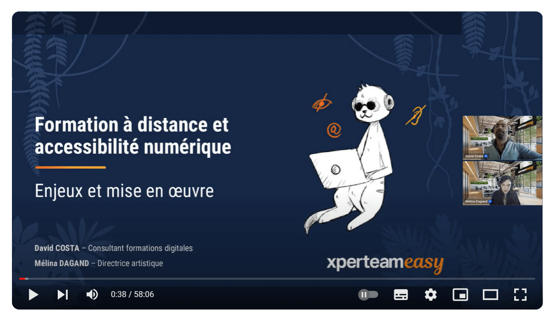 Replay vidéo “Formation à distance et accessibilité numérique” – L'atelier du formateur