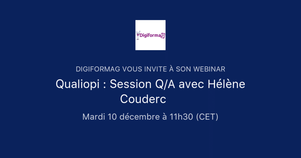 Qualiopi : Session Q/A avec Hélène Couderc 🚀