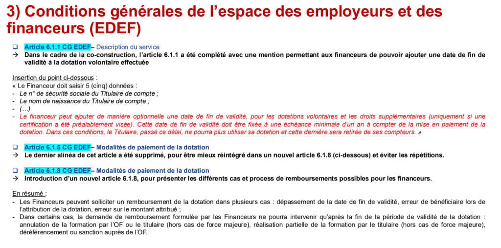 ce que les nouvelles règles changent pour les DRH, RF et OF – CPFormation