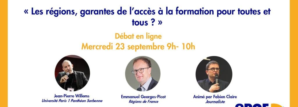 Illustration de l'article :Mercredi 23 septembre 2026 – 9h – 4ème débat en ligne de la CPOF
