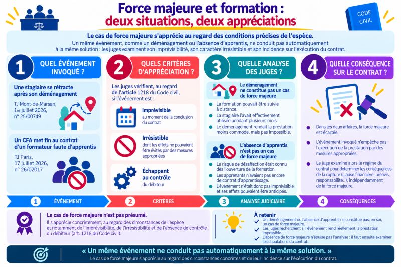 #formationprofessionnelle #forcemajeure #jurisprudence #apprentissage #droitdelaformation | Inffo Compétences