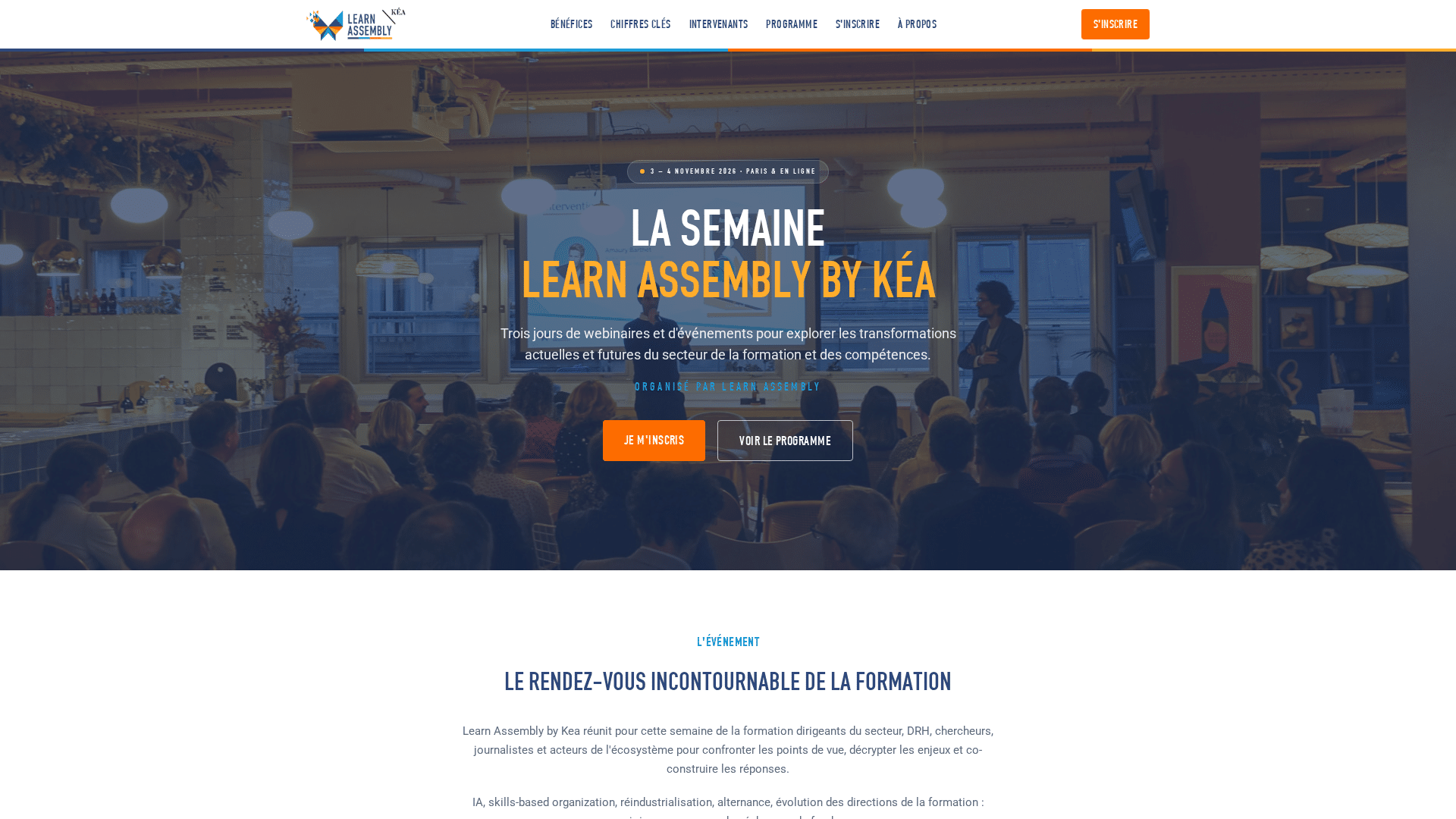 La Semaine Learn Assembly by Kéa — 3-5 novembre 2026